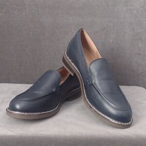 9 med Easy Spirit Jaylin Flex Technology Easy Arch Blue Leather Slip-On Loafers